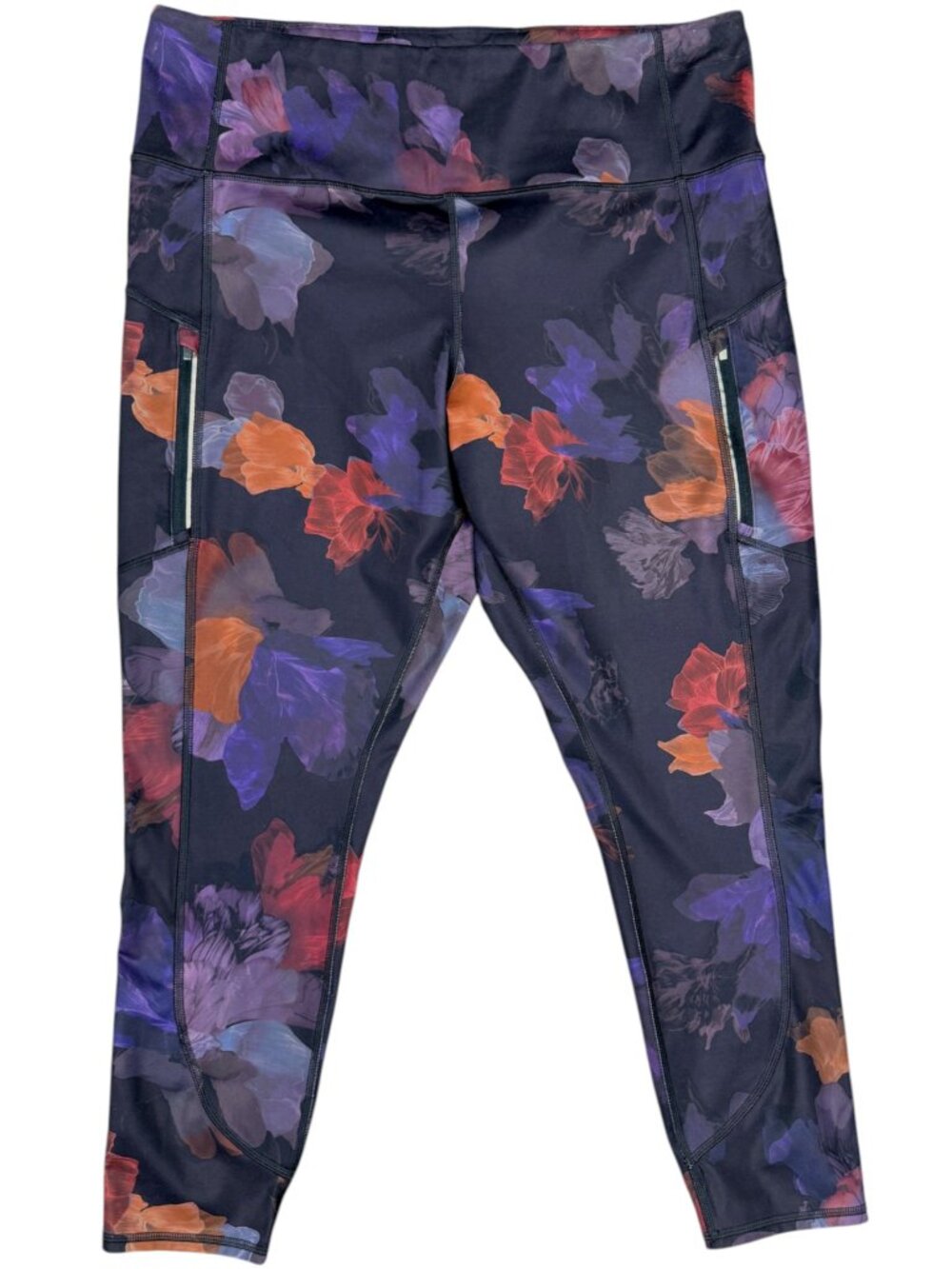 ATHLETA Women's EUC Rainier Printed Tight‎ "Night Bloom Black" | Size 2X - Picture 5 of 13